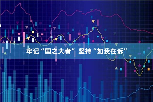 牢记“国之大者” 坚持“如我在诉”