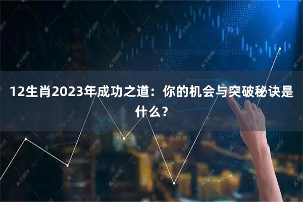 12生肖2023年成功之道：你的机会与突破秘诀是什么？